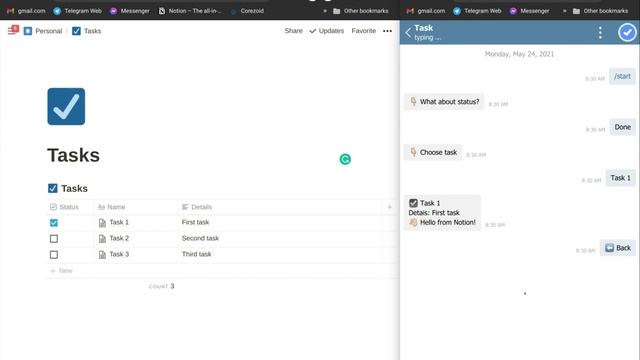 Telegram Bot + Notion (Read tasks + Filter) смотреть онлайн