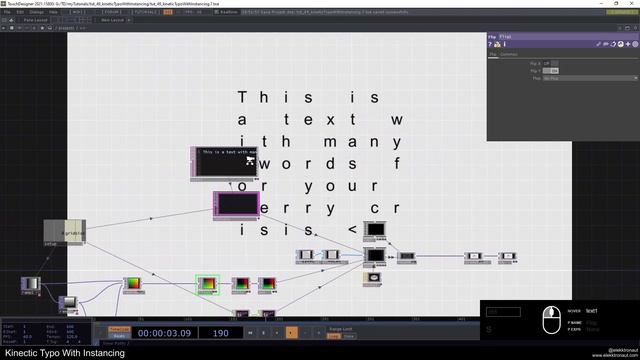 Kinetic Typography With Instancing – TouchDesigner Tutorial 49