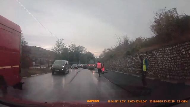 Укладка асфальта в Инкермане 20.09.2019.