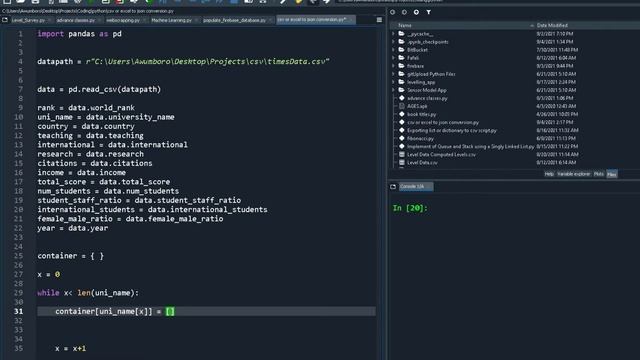 A Python Project that Converts csv or excel data to json |Datascience |Numpy|pandas|PythonLibraries смотреть онлайн