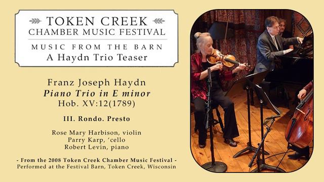Haydn: Piano Trio In E Minor, Hoboken XV:12 (1789) - III. Rondo. Presto