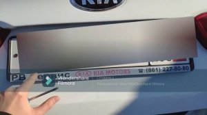 Устранение дребезга номерного знака KIA RIO 3