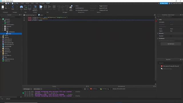 How to Award a Badge using Click Detectors in Roblox Studio смотреть онлайн