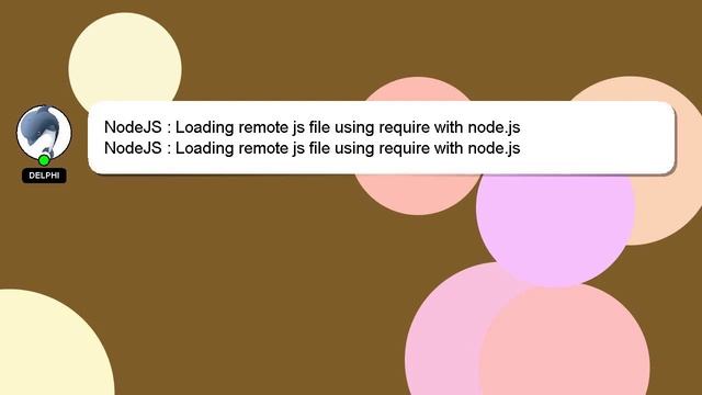 NodeJS : Loading remote js file using require with node.js смотреть онлайн