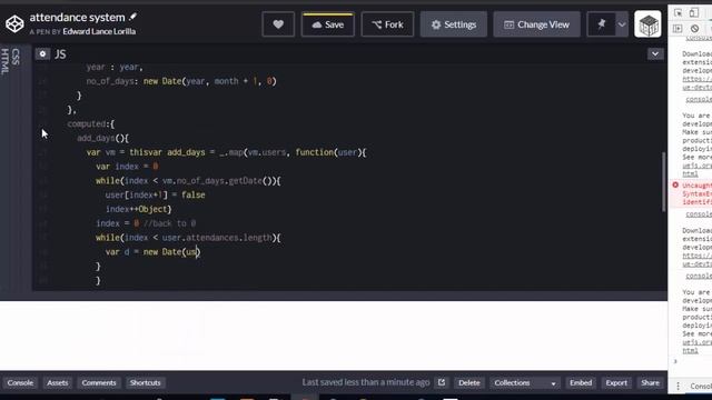 vuejs School Monthly Attendance System смотреть онлайн