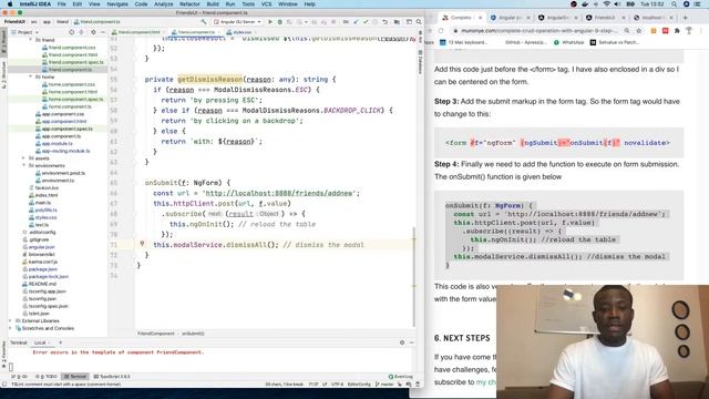SpringBoot/Angular Tutorial Part 6 - Submit a Form using Template Driven Form смотреть онлайн