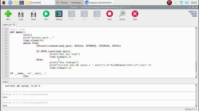 RickRoll Raspberry Pi Smoke Alarm with Python and MQ-2 Sensor смотреть онлайн