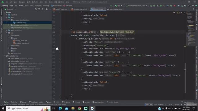 How to Implement Material Alert Dialog Box in Android Studio Kotlin смотреть онлайн