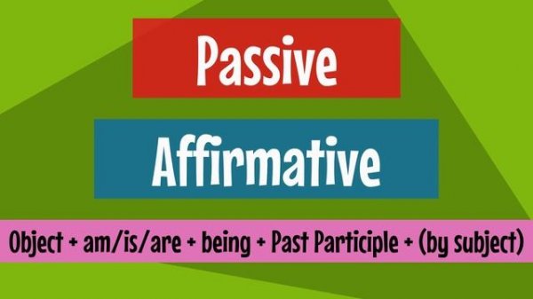 Present continuous active and passive examples, English grammar tenses