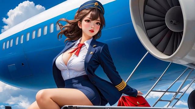 [4K Ai ART] Girl pilots and stewardesses ✈️? смотреть онлайн