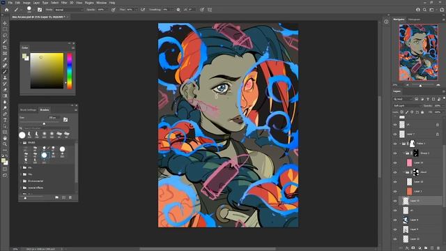 [Speedpaint] Arcane Jinx (League of Legends) смотреть онлайн