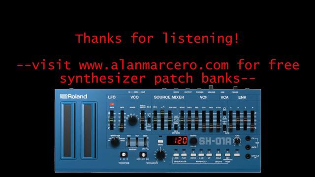 Roland Boutique SH-01A Alan-M Trance / EDM / Synthwave Patches смотреть онлайн