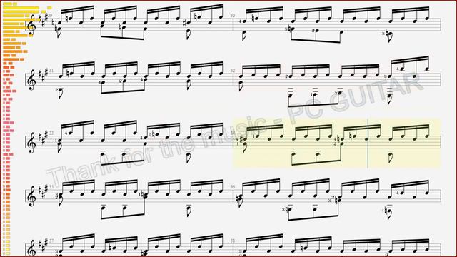Napoléon Coste, Op.38 Étude Nº23, Guitar