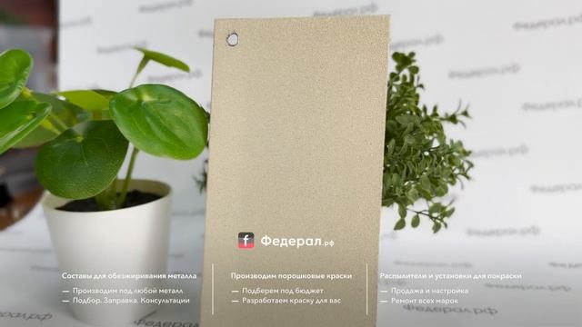 Бежевая порошковая краска Муар матовый полиэфирный металлик золотистый. Мелкая текстура смотреть онлайн