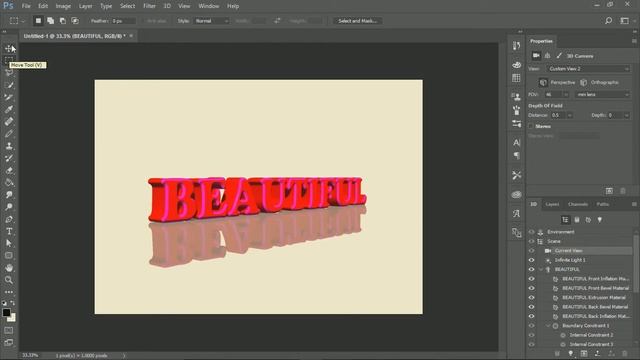 3D TEXT AND EDIT SOURCE IN PHOTOSHOP CC 2017 смотреть онлайн