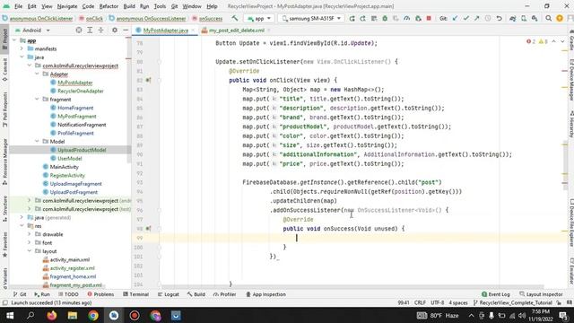 Android Studio tutorial | Part 12 | Edit or Delete Data Recycler View in Firebase смотреть онлайн