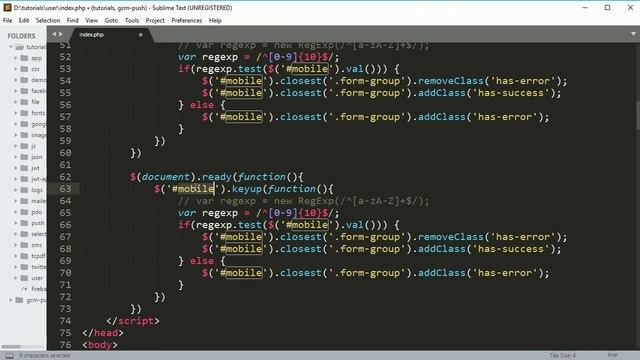 Form validation in JavaScript using regular expression part1 смотреть онлайн