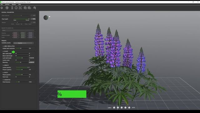 PlantCatalog: 3D Large-leaved lupine - Lupinus polyphyllus - procedural vegetation engine смотреть онлайн