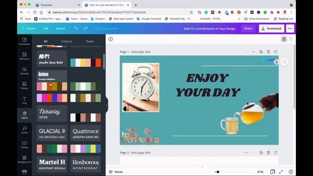 How To Lock Elements In Your Design | Canva Tutorial смотреть онлайн