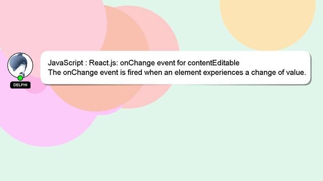 JavaScript : React.js: onChange event for contentEditable смотреть онлайн