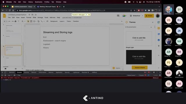 Technical Session on Logging & Kibana | Antino Labs смотреть онлайн