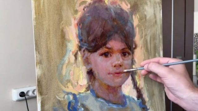 Эскизный портрет маслом «Alla prima» тайм-лапс видео смотреть онлайн