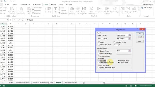Project 2 Running a Regression in Excel and FX Market Efficiency смотреть онлайн