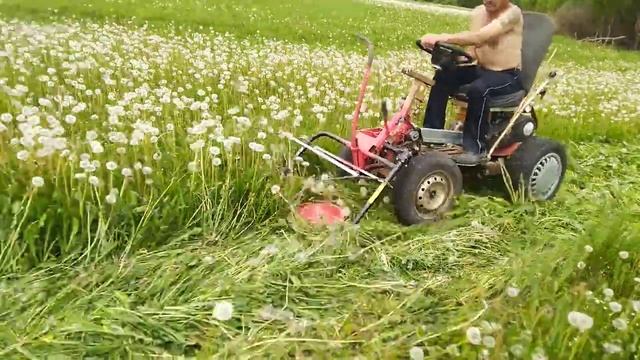 Мотоблок Салют с косилкой Заря. смотреть онлайн
