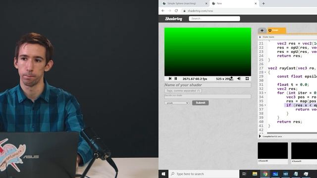 10. Ray marching (SDF, shadertoy) смотреть онлайн