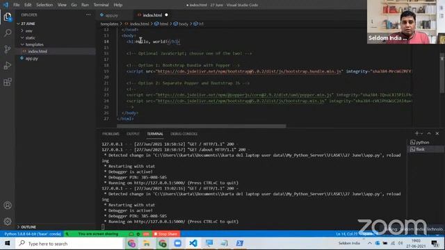 Web Designing in Python Flask Workshop смотреть онлайн