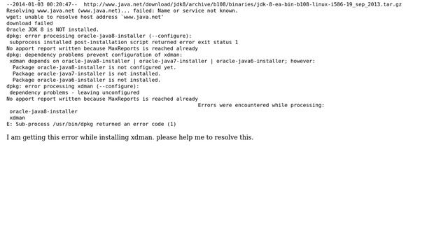 Ubuntu: subprocess error while installing xdman and oracle java8 смотреть онлайн