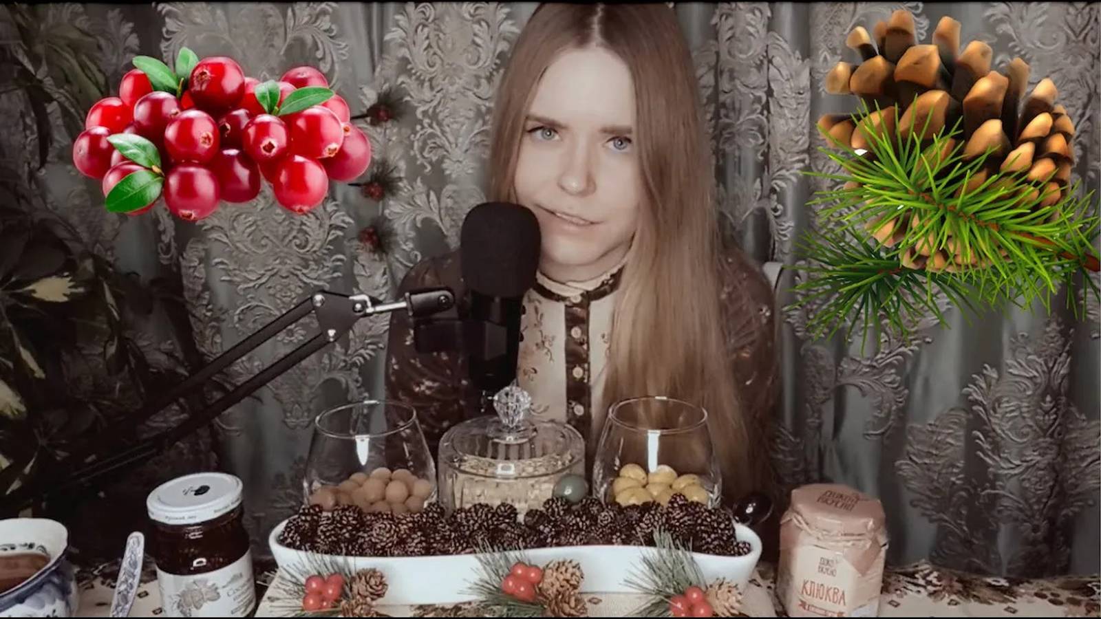 Таежная АСМР | ASMR | Лесные звуки: шишки, орехи | Тихий голос,  шепот
