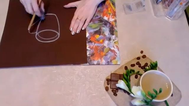 Рисунок пастелью (кружка) смотреть онлайн