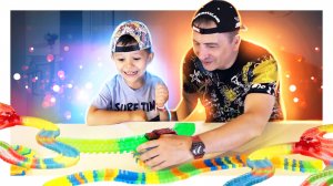Волшебный гибкий трек с машинкой ! Magic Tracks. #трекидлямашин #игрушки #машинки