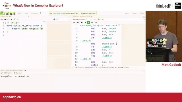 Compiler Explorer 2023: What’s New? - Matt Godbolt - CppNorth 2023 смотреть онлайн