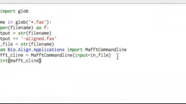 Sequence alignment using biopython tools. Python and Biopython for beginners