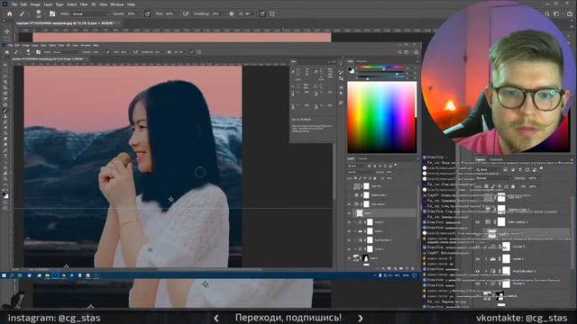 КАК ВПИСАТЬ ОБЪЕКТ В ФОН - стрим БЛЕНДИНГ в Фотошоп смотреть онлайн