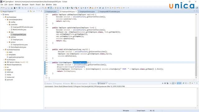 Bài 28 Code phần Hibernate DAO,Service và Rest Controller Layers смотреть онлайн