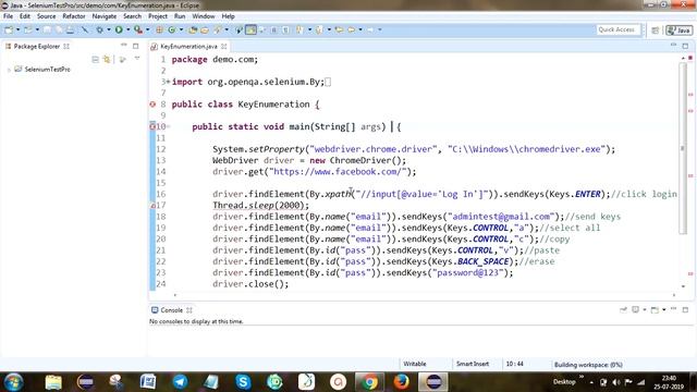 Keys Enum class in Selenium WebDriver смотреть онлайн