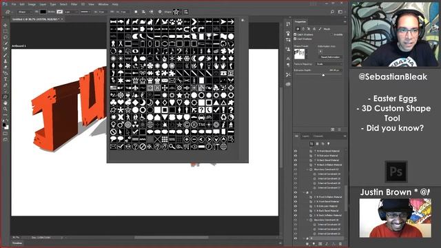 Adobe Photoshop: Hidden Easter Eggs, 3D w/Custom Shape Tools & Sorting Photos in Bridge смотреть онлайн