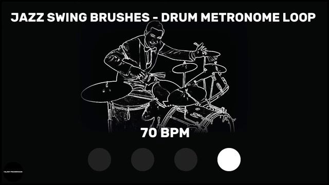 Jazz Swing Brushes | Drum Metronome Loop | 70 BPM смотреть онлайн