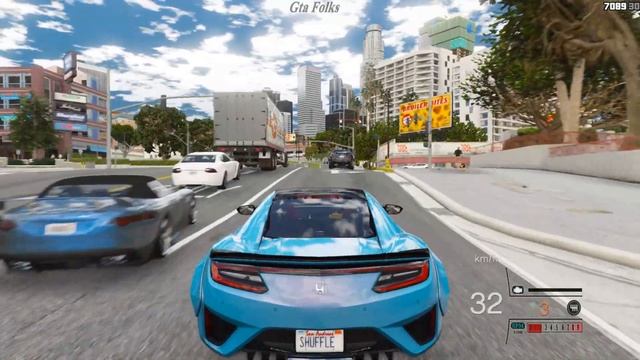 Grand Theft Auto V Remastered Ultra Realistic Graphics 2021 Honda NSX Ray Tracing | Realism Beyond смотреть онлайн