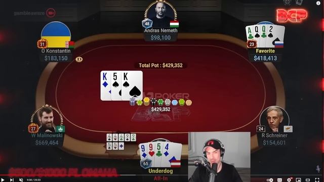$4 Million Dollars on the table!!! - Nosebleed PLO Cash Game Action смотреть онлайн