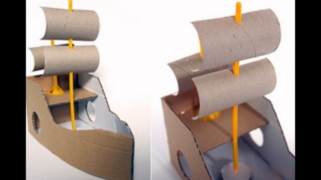 Корабль из картона своими руками смотреть онлайн