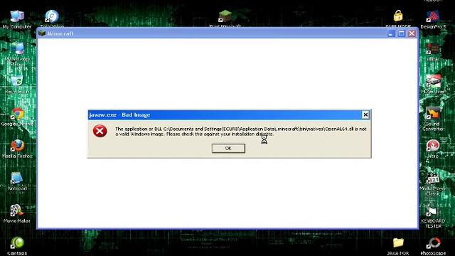 MINECRAFT JAVAW. EXE - BAD IMAGE ERROR FIX + INSTALLATION -FLASH69