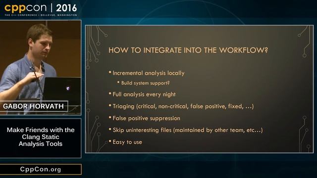CppCon 2016: Gabor Horvath “Make Friends with the Clang Static Analysis Tools" смотреть онлайн
