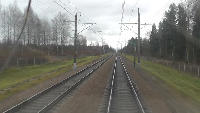 Train Driver's View : Zelenogorsk - St.Petersburg ( Cab Ride ) Russia