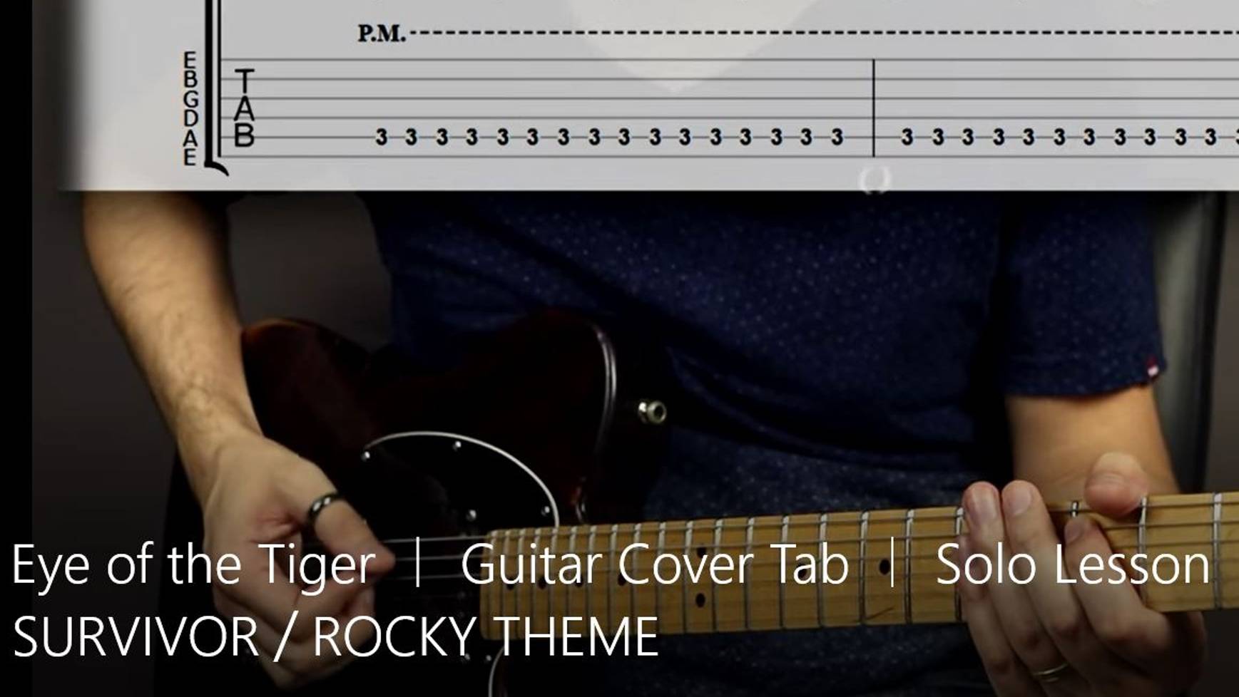 Как играть на гитаре Eye of the Tiger - SURVIVOR с табулатурами смотреть онлайн