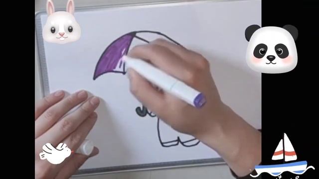 draw a cat with an umbrella как рисовать кот с зонтиком смотреть онлайн