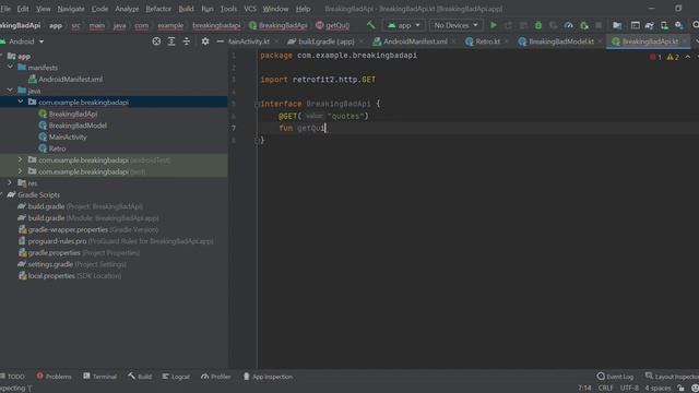 Kotlin - Get API Data Using Retrofit | Android Development Tutorial смотреть онлайн
